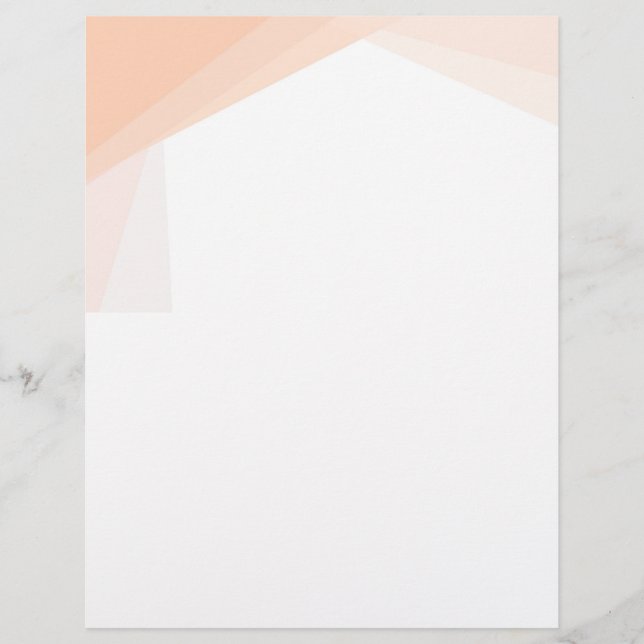 Custom Apricot White Colour Creative Blank Templat Custom Letterhead (Front)