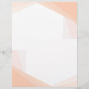 Custom Apricot White Colour Elegant Blank Template Custom Letterhead