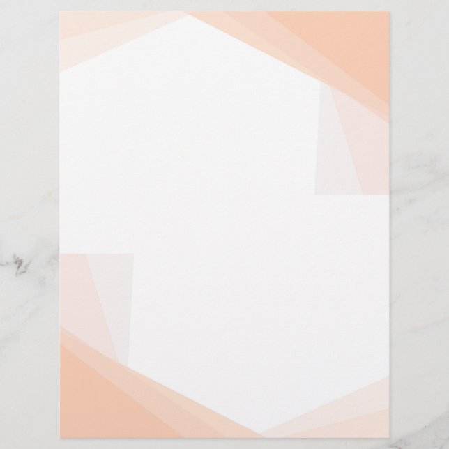 Custom Apricot White Colour Elegant Blank Template Custom Letterhead (Front)