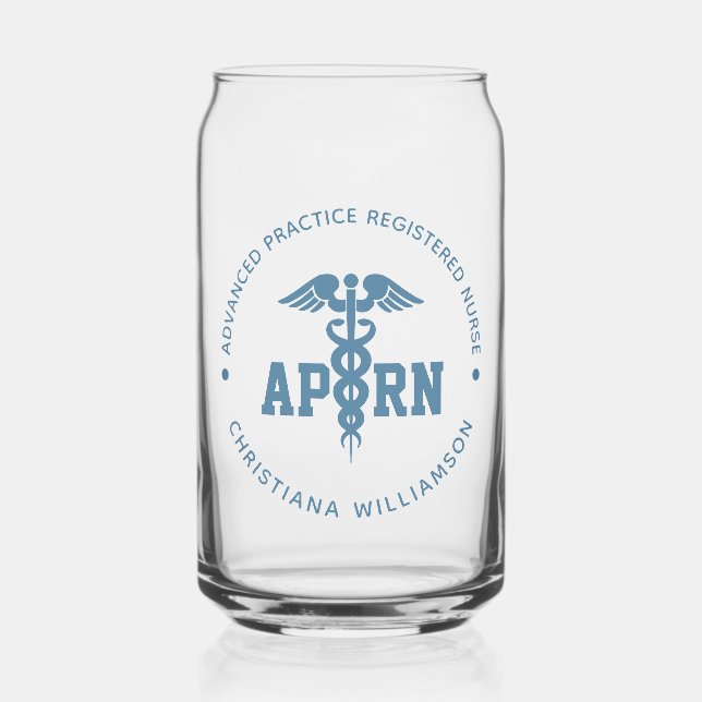Custom APRN Advanced Practice Registered Nurse Can Glass (Front)