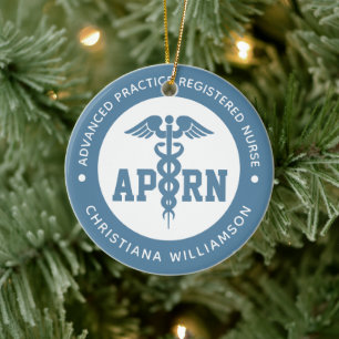 Custom APRN Advanced Practice Registered Nurse Ceramic Tree Decoration