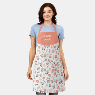 Custom Apron with Red Poppies