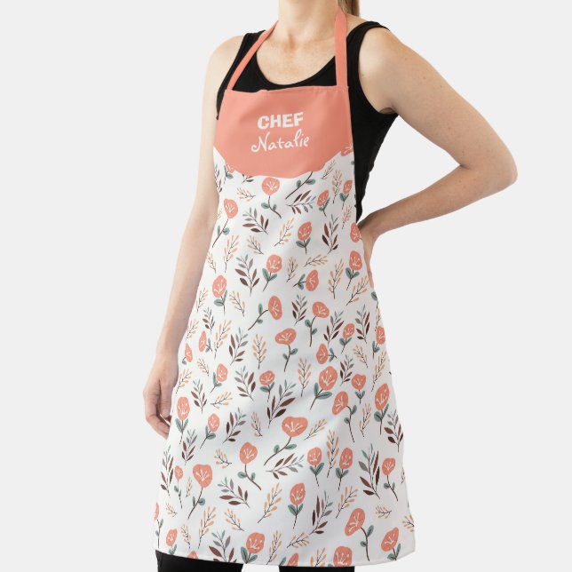 Custom Apron with Red Poppies (Insitu)