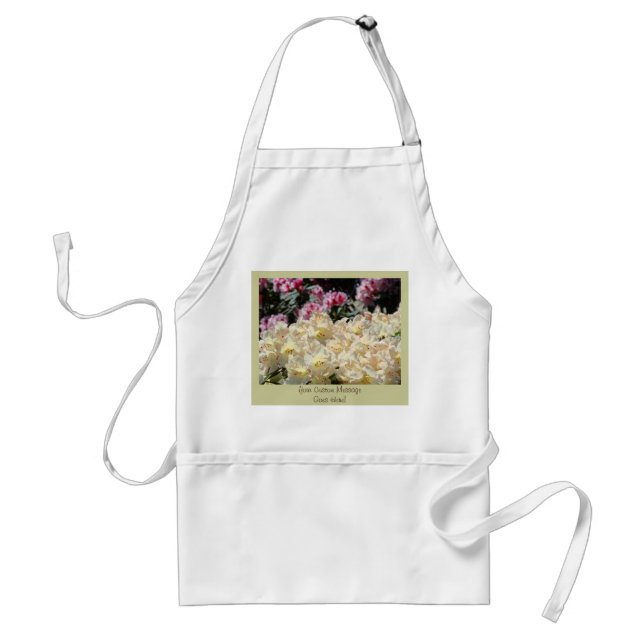 Custom aprons Bright Pastel Yellow Rhododendrons (Front)