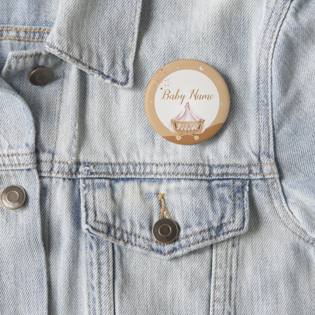 Custom Aqiqah Celebration Button Baby Shower Favou (In Situ)