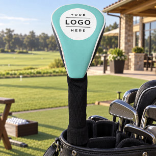 Custom Aqua Business Logo Branded Driver Golf Head Cover