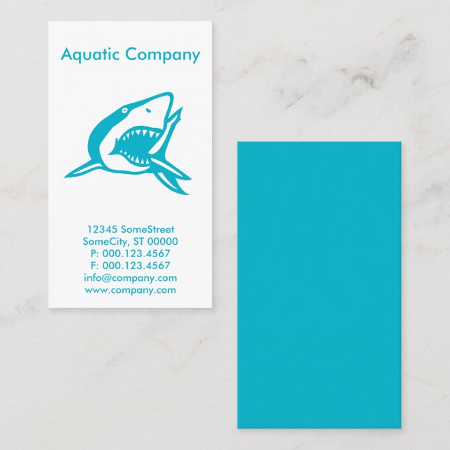 custom aquatic company business card (Front/Back)