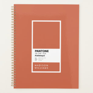 Custom Arabesque Notebook   Personalised Terracott Planner