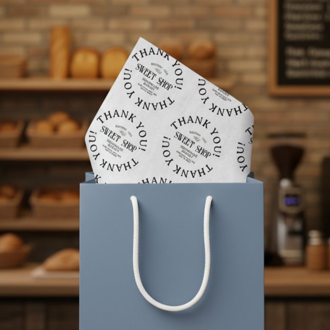 Custom Arch Logo Small Business Thank You Tissue Paper (Wrap up your customer's favorite purchase in this custom tissue paper! )