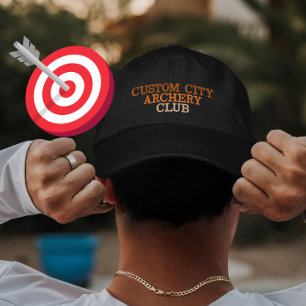 Custom Archery Club Gift for Team and City Fans Embroidered Hat