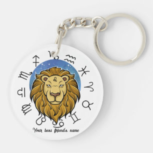 Custom Aries & Leo Acryl Keychain