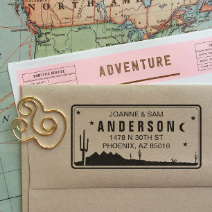 Custom Arizona License Plate Return Address Stamp