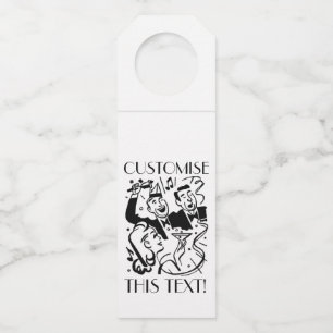 Custom Art Deco Cocktail Party Bottle Tag