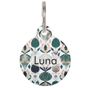 Custom Art Deco Easter Gold Bunny Pet ID Tag