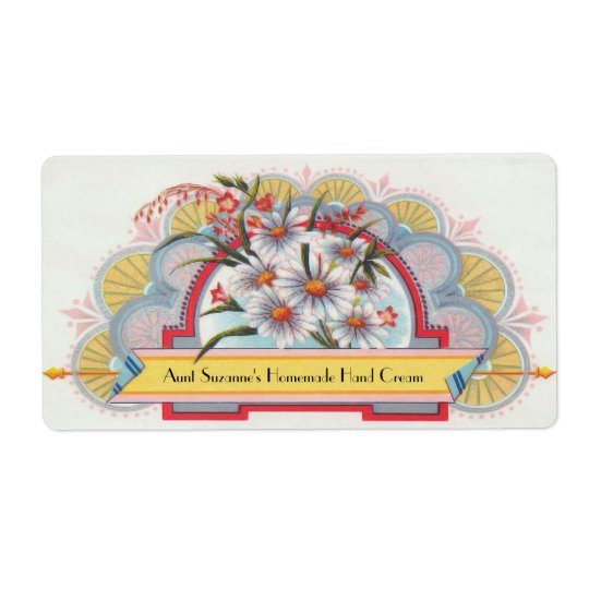 Custom Art Deco Floral Label Shipping Label