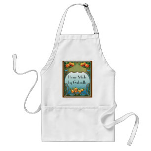 Custom Art Deco Fruit Design Apron
