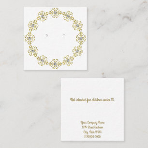 Custom Art Deco "Gold" Wreath Earring Display Card
