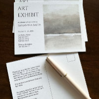 Custom Art Exhibit Invitation Postcard