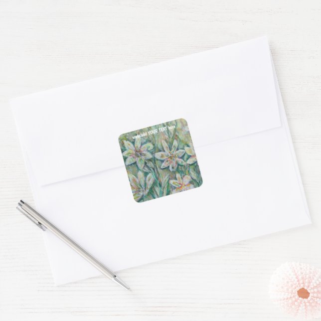 Custom Art Square Stickers (Envelope)