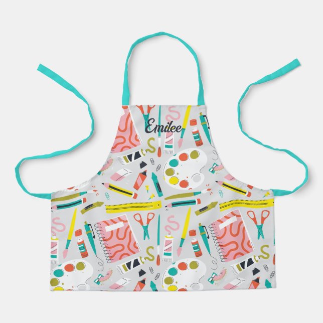 Custom Art Supply All-Over Print Art Apron (Front)