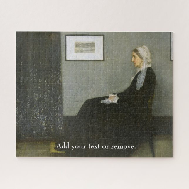 Custom art, "Whistler's Mother" Whistler, 1871. Jigsaw Puzzle (Horizontal)