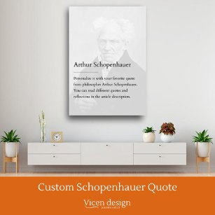 Custom Arthur Schopenhauer quote Poster