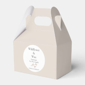 Custom Artisan Candle Business Branding Favour Box