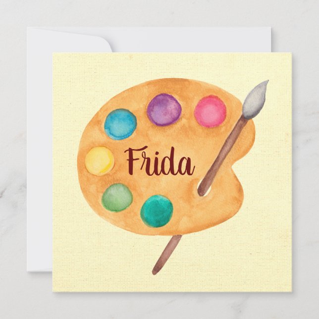 Custom Artist NAME - Art classe teacher card (Front)