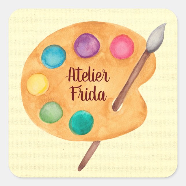 Custom Artist NAME - Art classe teacher fair  Square Sticker (Front)