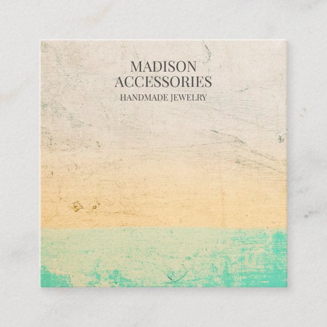 Custom artsy Chic Jewellery Business Square Business Card (Front)