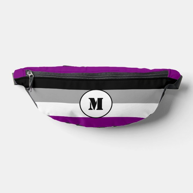 Custom asexuality flag  bum bags (Lay Down)