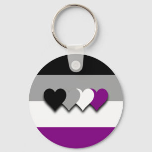 Custom asexuality flag Keychain