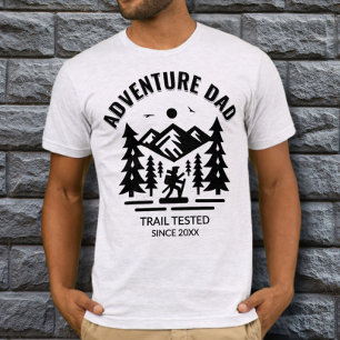 Custom Ash Grey Adventure Dad Trail Tested T-Shirt