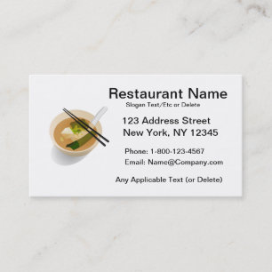 Custom Asian Restaurant  Card