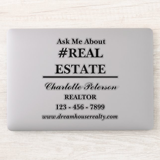 Custom Ask Me About Real Estate Laptop (Computer)