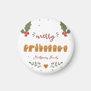 Custom ASL Merry Christmas Gingerbread Hands Magnet