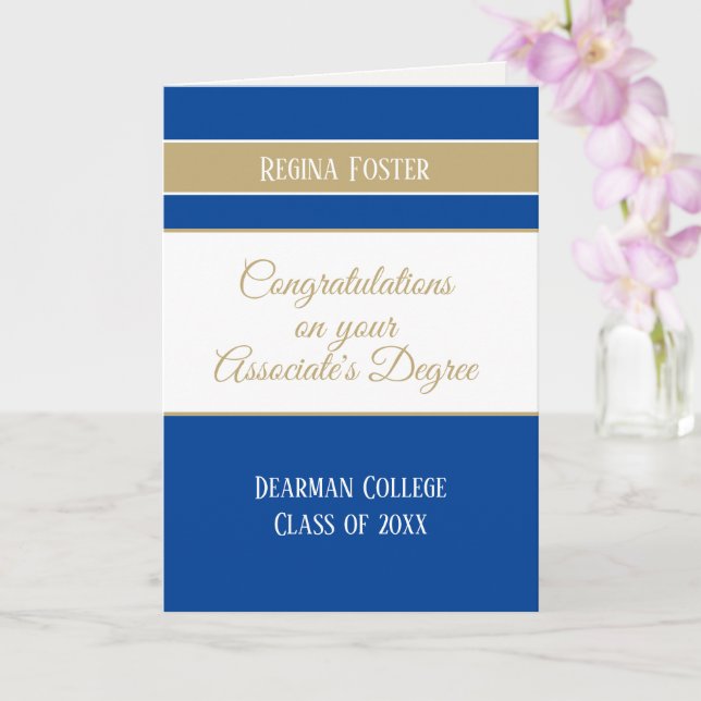 Custom Associate's degree college graduation card (Orchid)