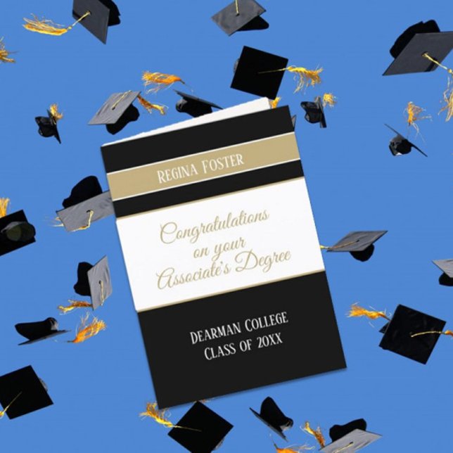 Custom Associate's degree college graduation card (Creator Uploaded)