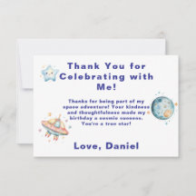 Custom Astronaut Space-Themed Thank You