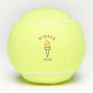 Custom Athletic Torch Giftable  Tennis Balls