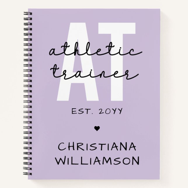 Custom Athletic Trainer AT athletic training Notebook (Front)