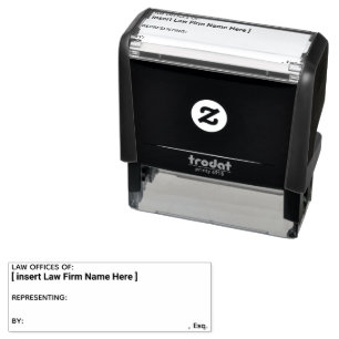 Custom Attorney Court Appearance Law Firm 2.65x0.9 Self-inking Stamp