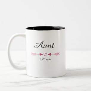 Custom Aunt EST Two-Tone Coffee Mug