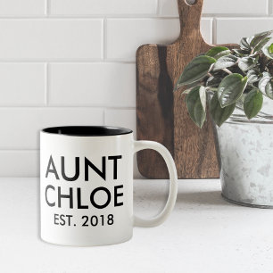 Custom Aunt Mug   New baby Pregnancy Announcement