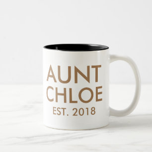 Custom Aunt Mug   New baby Pregnancy Announcement
