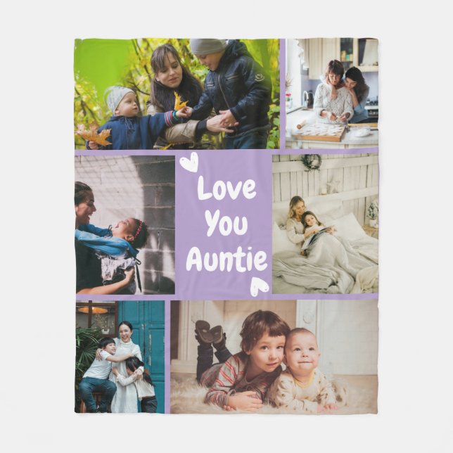 Custom Aunt Photo Throw Gift from Niece Blanket (Front)