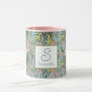 Custom Aussie Native Bush Blooms Summer Blue Mug