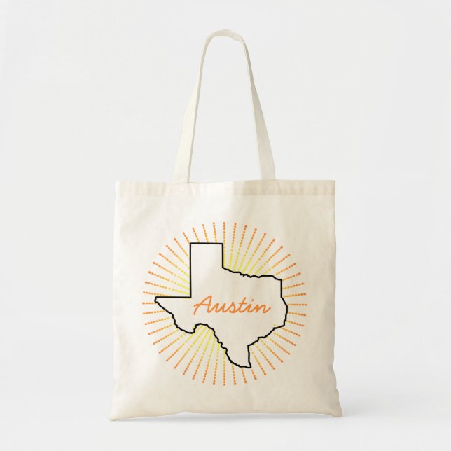 Custom Austin Texas Souvenir Tote Bag (Front)