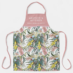 Custom Australian Bottlebrush Country Garden Apron