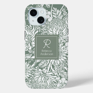Custom Australian Country Garden - Sage iPhone 15 Case